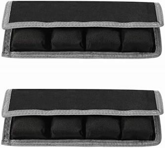 Meking 2 Pcs DSLR Battery Case Holder Storage Bag (4 Pocket) for AA/AAA Battery and LP-E6 LP-E8 LP-E10 LP-E12, EN-EL14 EN-EL15, NP-FW50 NP-F550 NP-FM500H (Gray)