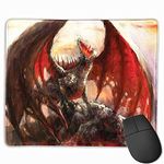 YENDOSTEEN Yanteng Mouse Pads Fantasy World Small Mouse pad Majestic Dragon Resting on Mountain Mythological Fire Spewing Creature Print Custom Mouse pad