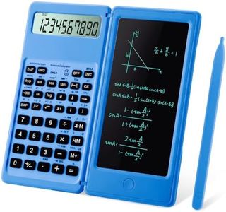 IPepul Scientific Calculators for Students, Blue Math Calculator with Notepad,10-Digit Large Screen, Classroom Must Haves for Middle High School Supplies & College (Blue)