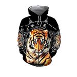 Docorou Tiger 3D Print Tattoo Hoodie Pullover Sweatshirt Man Women Harajuku Outwear Casual Unisex Zip Jacket Tracksuit Coat