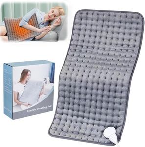 Necomi Heating Pad, 43cm x 84cm Electric Heating Pad Relieve Back Pain Muscle Pain, 9 Different Heat Settings 4 Timer Options with Auto Off Function, Moist Heat and Dry Heat Therapy, Machine Washable