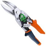 Presch Tin Snips Right Cut - Heavy Duty Aviation Snips - Curved Drywall Construction Tool for Cutting Metal - Right Cut Metal Shears with Lever Transmission