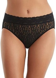 Wacoal Womens Halo Hi-Cut Brief Briefs - Black -