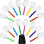 Elcoho 16 Pack Kids Magnifying Glasses Plastic Colorful Magnifying Glasses for Party Favors Educational Toys with Storage Bag, 8 Colors