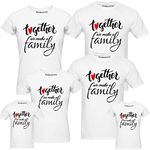 RAINBOWTEES we Make Together-Family t-Shirts Set of 6 for Grandpa Grandma Father Mother and Kids (White, Mail The Sizes to Gangsters.4006@gmail.com)