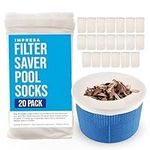 IMPRESA 20-Pack of Pool Skimmer Socks - Excellent Savers for Pool Baskets and Skimmers - Ideal for Inground or Above Ground Pools - Filters Debris and Other Small Particles