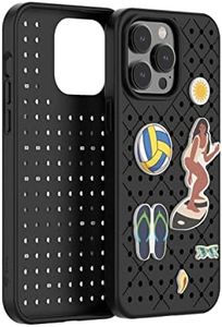 Pinit iPhone Case - 13ft Drop Protection, Recycled Plastic, Soft Touch Finish, Special Patterns, Customizable with Pins - Compatible with iPhone 14 Pro - Black