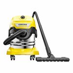 KARCHER WD 4 SV | Wet & Dry Vacuum Cleaner | 1000W | 20L Tank | Stainless Steel Body | Blower Function | Fleece Filter Bag | Home, Car & Furniture Cleaning | German Tech