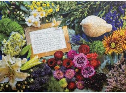 Aether Puzzles - from The Garden, Part 3 Flower Puzzle, Premium 1000 Piece Jigsaw Puzzle for Adults, Glare-Free, Soft-Touch Puzzles, Made in USA, 26.6" x 19.25"