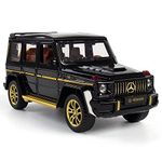 Mr.variya Exclusive Alloy Metal Pull Back Die-cast Car 1/32 G63 G-Klessa Diecast Metal Pullback Toy car with Openable Doors, Light Music Boys Gifts Toy - Black