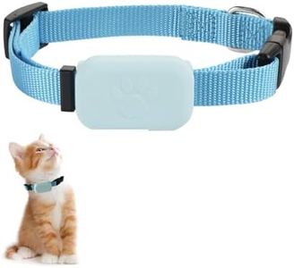 Pet GPS Tracker,GPS Cat Tracker Collar - No Monthly Fee,Adjustable GP/S Tracking Device for Small Pet,Apple Fi/nd M/y Compatible (iOS Only), Lightweight Cat & Dog Trac/ker Device(BLUE)