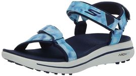 Skechers Women's Arch Fit Spikeless Golf Sandal Sneaker, Blue Splash, 6