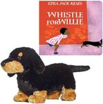 Ezra Jack Keats Gift Set includes Whistle for Willie Board Book with Dachshund Stuffed Animal Plush Dog and We 3 Books Book Gift Bag (an Educational Classic of Practicing and Learning)