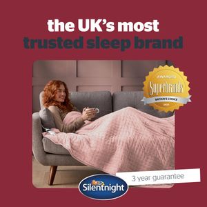 Silentnight Heated Throw Blanket – Blush Pink Electric Fleece