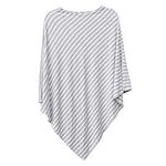 1Pc Cover, Multi-Function Loose Stripe Comfortable Triangle 360° Full Privacy Breastfeeding Coverage for Women, Grey