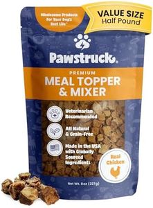 Pawstruck Vet Recommended Air Dried Dog Food Toppers for Picky Eaters - Made in USA with Real Chicken - Premium All Natural Meal Mix-in Kibble Seasoning Enhancer - 8 oz - Packaging May Vary