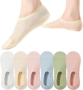JORMATT Anti-Slip No Show Socks | Reinforced Toe with Silicone Grip Loafer Socks | Breathable Mesh Anti-Odour Ankle Socks with Soft & Comfortable Fabric (IN, Alpha, Free Size, Standard, Beige)