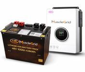 MuscleGrid Solar Star 6.2kW Hybrid Solar Inverter with 48V 100Ah Smart Lithium Battery | Heavy Duty | JK Smart BMS | Home Power Backup Combo