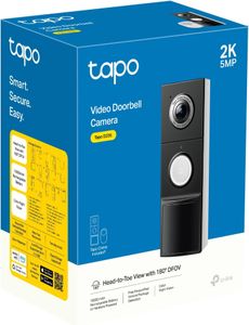 Tapo 2K Doorbell Camera – Wireless Video Security with Night Vision