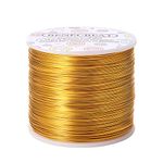 BENECREAT 20 Gauge (0.8mm) Aluminum Binding Wire, 235m Anodized Jewelry Craft Beading Aluminum Craft Wire for Sculpting, Bike Modelling Skeleton- Light Gold