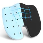 Orista Advance Gel Blended Memory Foam Seat Cushion | 2 Years Warranty | Cushion for Tailbone, Sciatica & Lower Back Pain Relief | Ergonomic Cushion for Office Chair, Car Seat & Wheelchair, Multicolor