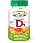 Jamieson Vitamin D3 1,000 IU Gummies - Orange, Strawberry, Lemon Flavour, 60 Gummies