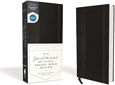 NIV, Journal the Word New Testament (Perfect for Note-Taking), Pocket Bible Edition, Hardcover, Black, Red Letter, Comfort Print (NIV Journal the Word Bible)