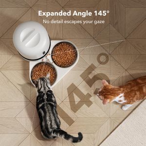 PETLIBRO Automatic Cat Feeder with Camera – 1080p HD, Dual Bowl, App Control, White
