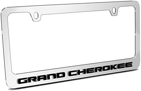 iPick Image for Jeep Grand Cherokee in 3D American-Made Mirror Chrome Metal License Plate Frame