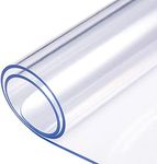 Nisorpa Clear Table Cover Protector,100 x 200cm Transparent PVC Table Cover Waterproof,2mm Easy to Cut Table Protectors for Dining Room Tables