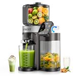 2026 Upgraded Cold Press Juicer, 155MM Wide Chute Juicer Machines with 2.5L Self-Feeding Hopper, 3-in-1 Smart Touch Juicer for Whole Fruits & Vegetables, Sorbet & Nut Milk, Easy Clean