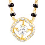 GIVA 925 Silver Golden Glitter It On Mangalsutra| Black Bead Necklace to Gift Women | With Certificate of Authenticity and 925 Stamp | 6 Months Warranty*
