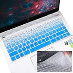 2Pcs i-Tensodo HP Pavilion x360 Keyboard Cover 14 inch Compatible 2020-2018 HP Pavilion 14" Laptop/HP Pavilion x360 14M-BA 14M-CD 14M-DH 14-BA 14-BF 14-cm 14-CF 14-DF 14-DK 14-DS 14-DQ Series,