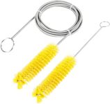 CPAP Tube Cleaning Brush-7 Feet Flexible + 7 Inches Handy Stainless Steel Wire Bristle Brush- Fits for Standard 22mm Diameter Tubing (Yellow)