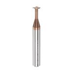 HARFINGTON T Slot End Mill Milling Cutter 6mm Cutting 0.5mm Depth 6mm Shank Solid Carbide Titanium Coated 4 Flutes for Stainless Steel Alloy