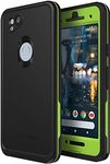 LifeProof 77-56090 FRĒ SERIES Waterproof Case for Google Pixel 2 - Retail Packaging - NIGHT LITE (BLACK/LIME)