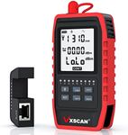 VXSCAN Fiber Optic Tester, Optical Power Meter, FC/SC/ST Universal Interface Fiber Tester & RJ45 Network Test & LED Lighting, Mini Fiber Optic Cable Tester Portable USB Charge Fiber Light Meter