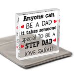 Special Step Dad Gifts - PERSONALISED Step Dad Thank You Presents - Step Dad Fathers Day Gifts - Stepdad Gifts From Daughter Son - Birthday Christmas Gifts for Step Dad - Bonus Dad - With Grey Bag