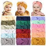 Prohouse 18PCS Baby Nylon Headbands Hairbands Hair Bow Elastics for Baby Girls Newborn Infant Toddlers Kids