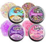 Crazy Aaron's Putty Mini Tins Funky Fidget, Daydream, Cryptocurrency & Fairy Sprinkles Gift Set Bundle - 4 Pack (13.3g Each)