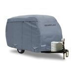 GEARFLAG Fiberglass Camper Cover Multi-Layers with Reinforced Windproof Side-Straps Anti-UV Scratch-Proof Water-Resistance Heavy Duty (Fits Fiberglass 8-10ft)