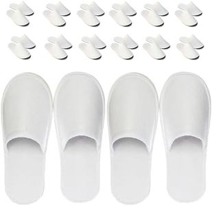 12 Pairs Hotels Slippers for Guests, Non-Slip Economy Slippers, Nonwovens Spa Slippers Hotel Slippers for Men Women, Comfortable Home Slippers, Indoor Soft Slippers for Wedding Travel House Party