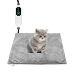 Heated Cat Bed for Indoor Cats, Electric Pet Heating Pad for Dogs Cats with Timer, 9 Level Temperature Cat Heating Pad Waterproof Heated Mat for Puppy Dog Cat (18" X 18")