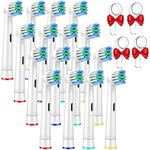 Precision Electric Toothbrush Replacement Brush Heads 16 Packs Fit Most Oral B Braun Electric Toothbrush Head Refills with 4 Pcs Brush Heads Covers