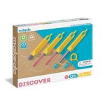 Makedo Discover, 125 Piece Cardboard Construction Toolbox for 1-5 Makers, STEM and STEAM Educational Toys for Kids, at Home Play + Classroom Learning, Reusable Tools for Boys and Girls Age 5+