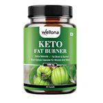 Wellona Keto Fat Burner 90 Capsules 1000MG, Weight Loss Supplement With Garcinia Cambogia, Green Coffee Beans Green Tea Extract Metabolism Booster, Fat Burner For Men & Women (Pack of 1)