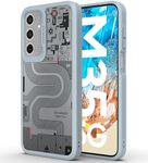 KAPAVER Cyber-i Edition Back Cover Case Compatible with Galaxy M35 (PC+TPU) (Cyber-i Gray)