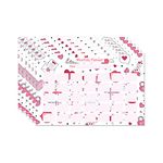 ESCAPER Love Hearts Theme Monthly Planner Sheets - Pack of 6, A3-Sized Sheets for 6 Months of Productive Planning and Organizing