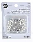 Dritz 68-9 Pearlized Pins, Long, Wh