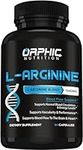 ORPHIC NUTRITION Extra Strength L Arginine - Nitric Oxide Supplement to Support Muscle Health, Exercise Performance and Endurance, Vascularity, Heart Health, Energy Levels* - 60 Caps